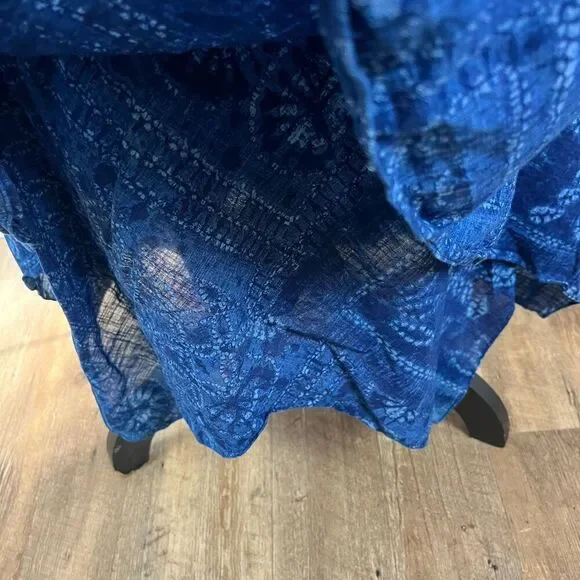 Polo Ralph Lauren Asymmetrical Sleeveless Blue Patchwork Dress Lined Women's 12 - Picture 8 of 14